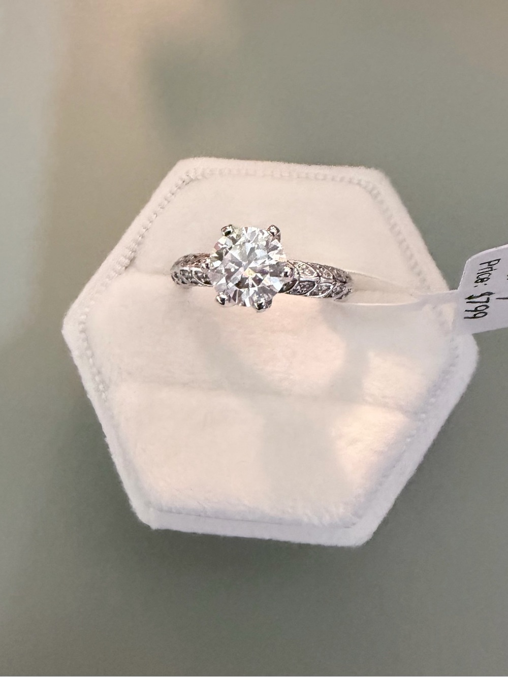 Classic Solitaire Round-Cut Cubic Zirconia Engagement Ring in Silver